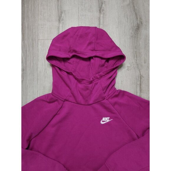 Nike Funel Neck Hoodie Swoosh Check Logo Sweatshirt Womens Small - Picture 4 of 10
